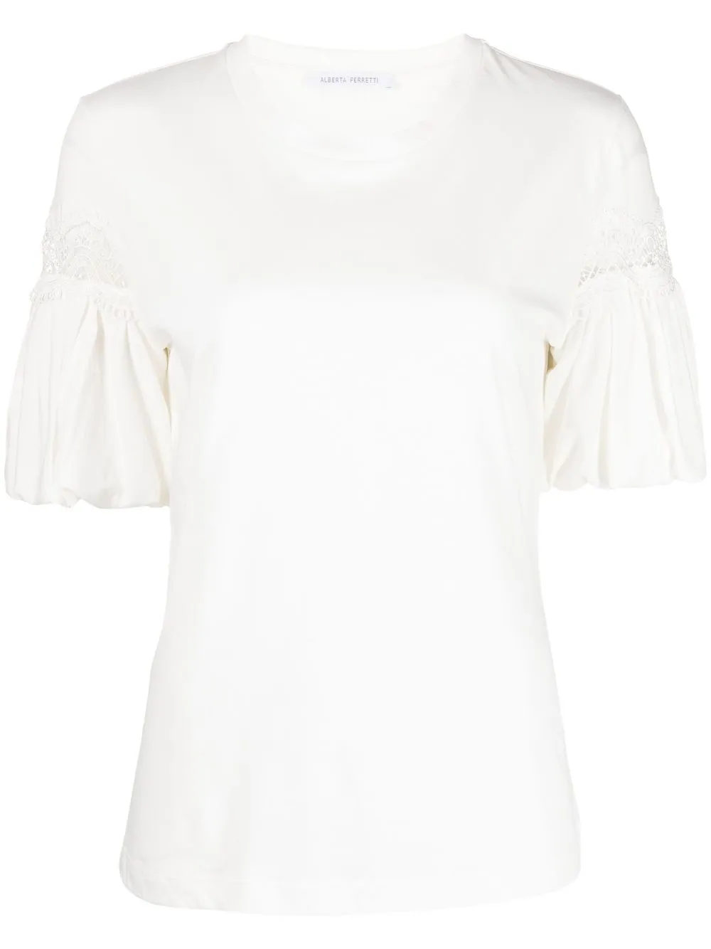 

Alberta Ferretti puff-sleeve T-shirt - White