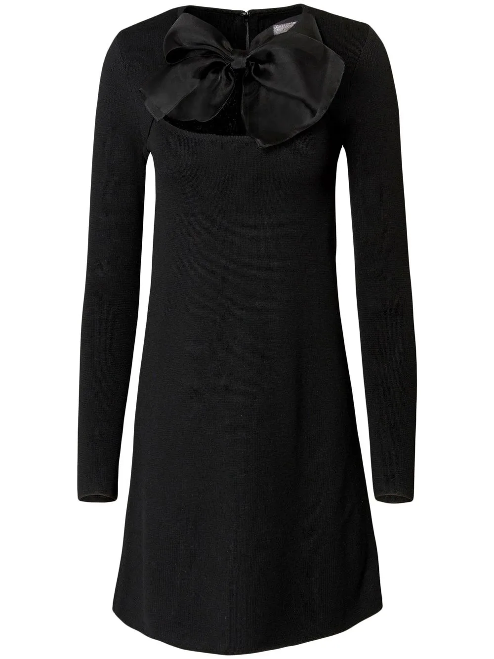 

Carolina Herrera organza-bow mini dress - Black