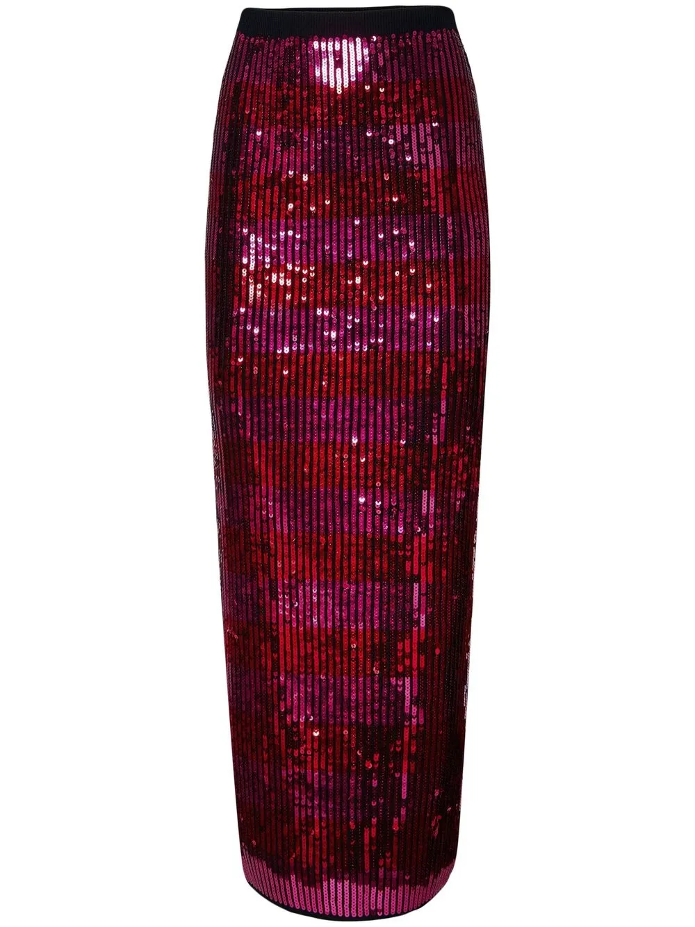 

Carolina Herrera sequin stripe knitted skirt - Pink
