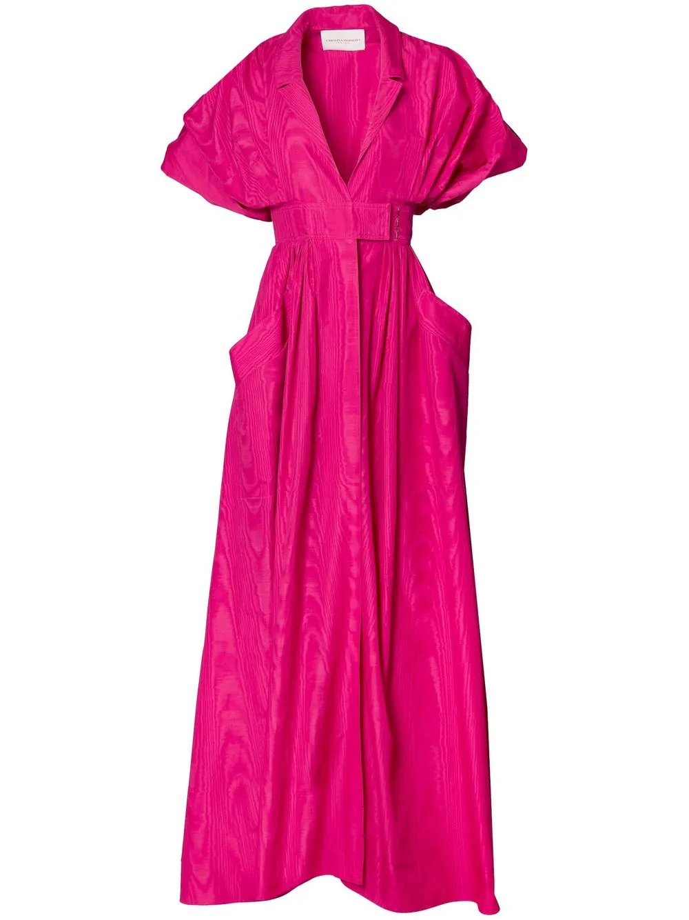 

Carolina Herrera moire-effect trench gown - Pink