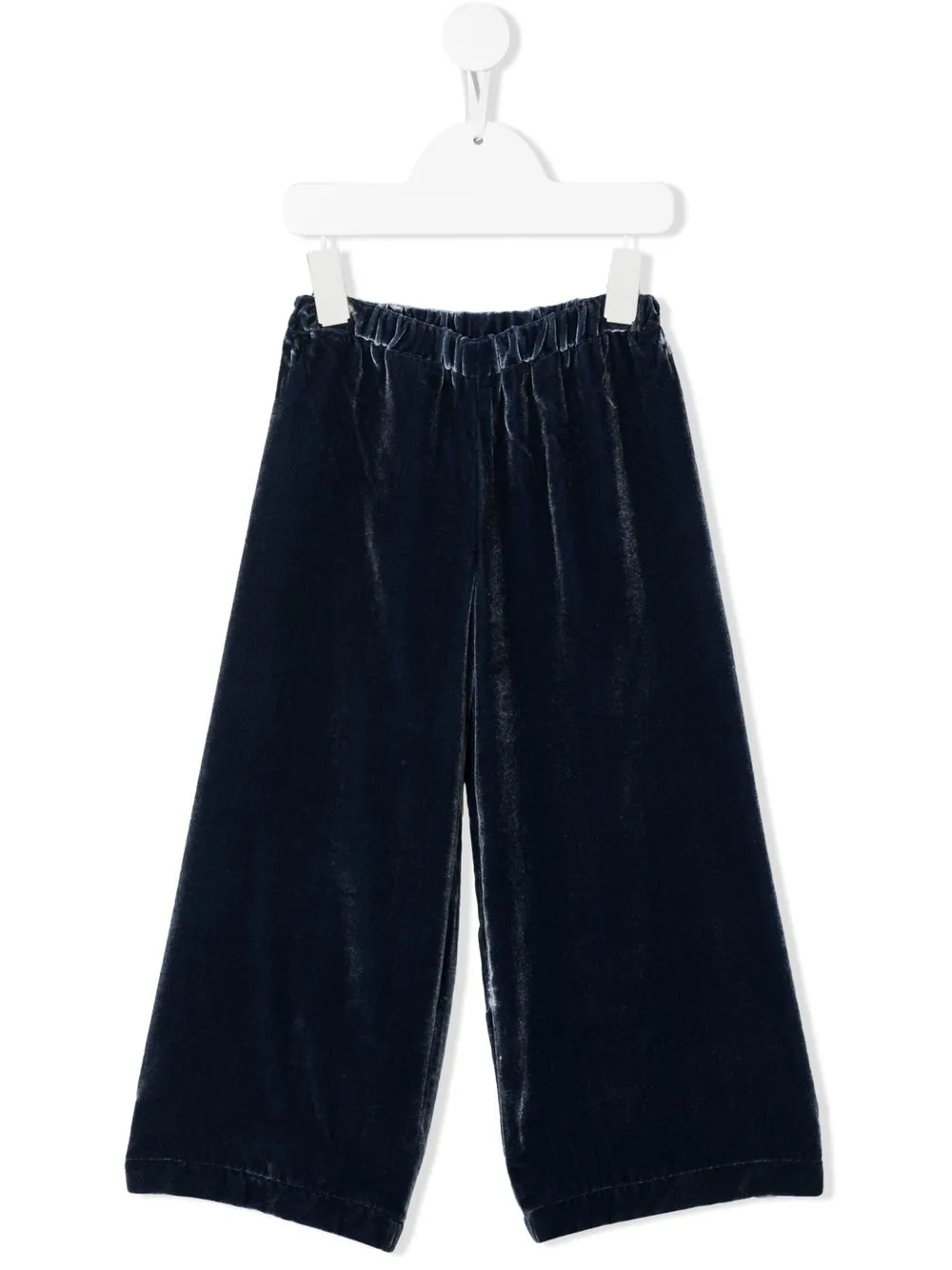 

Aspesi Kids velvet-finish wide-leg trousers - Blue