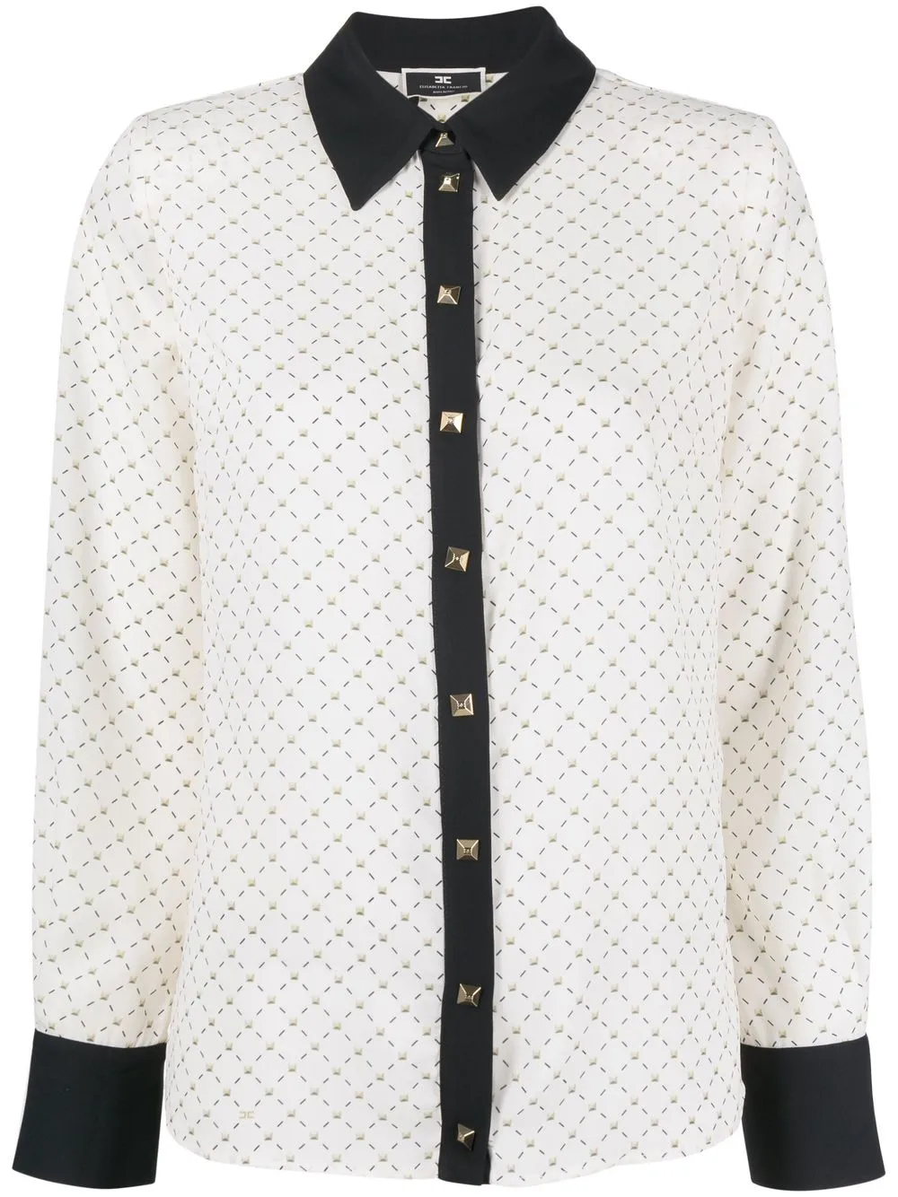 

Elisabetta Franchi blusa con estampado geométrico y apliques - Neutro