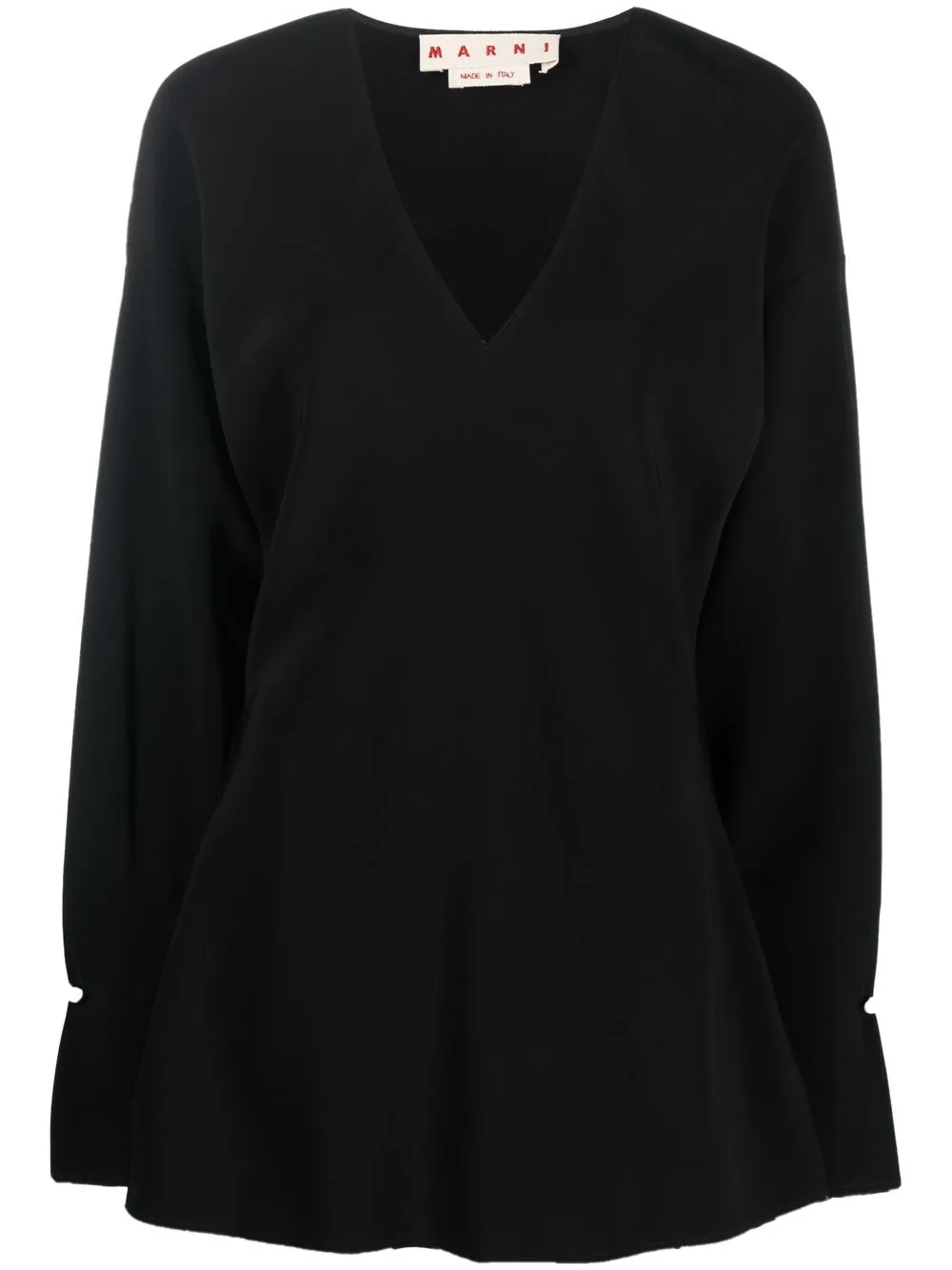 

Marni long-sleeved V-neck blouse - Black