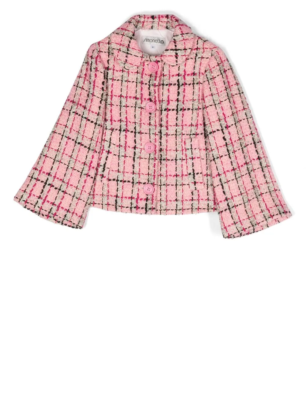

Simonetta chamarra con estampado de cuadros - Rosado