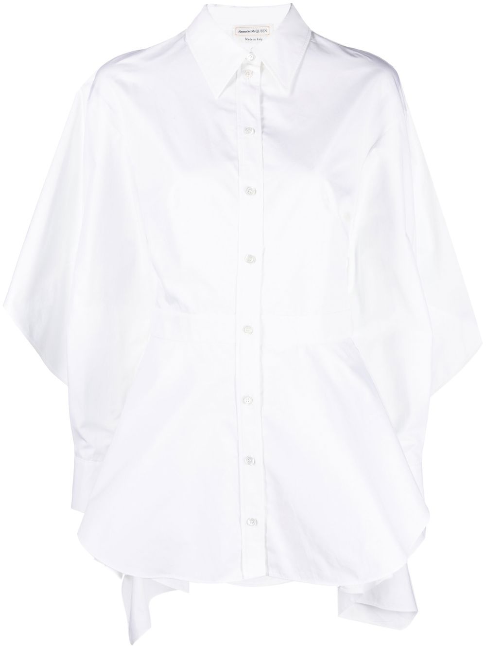 

Alexander McQueen camisa de vestir con espalda descubierta - Blanco