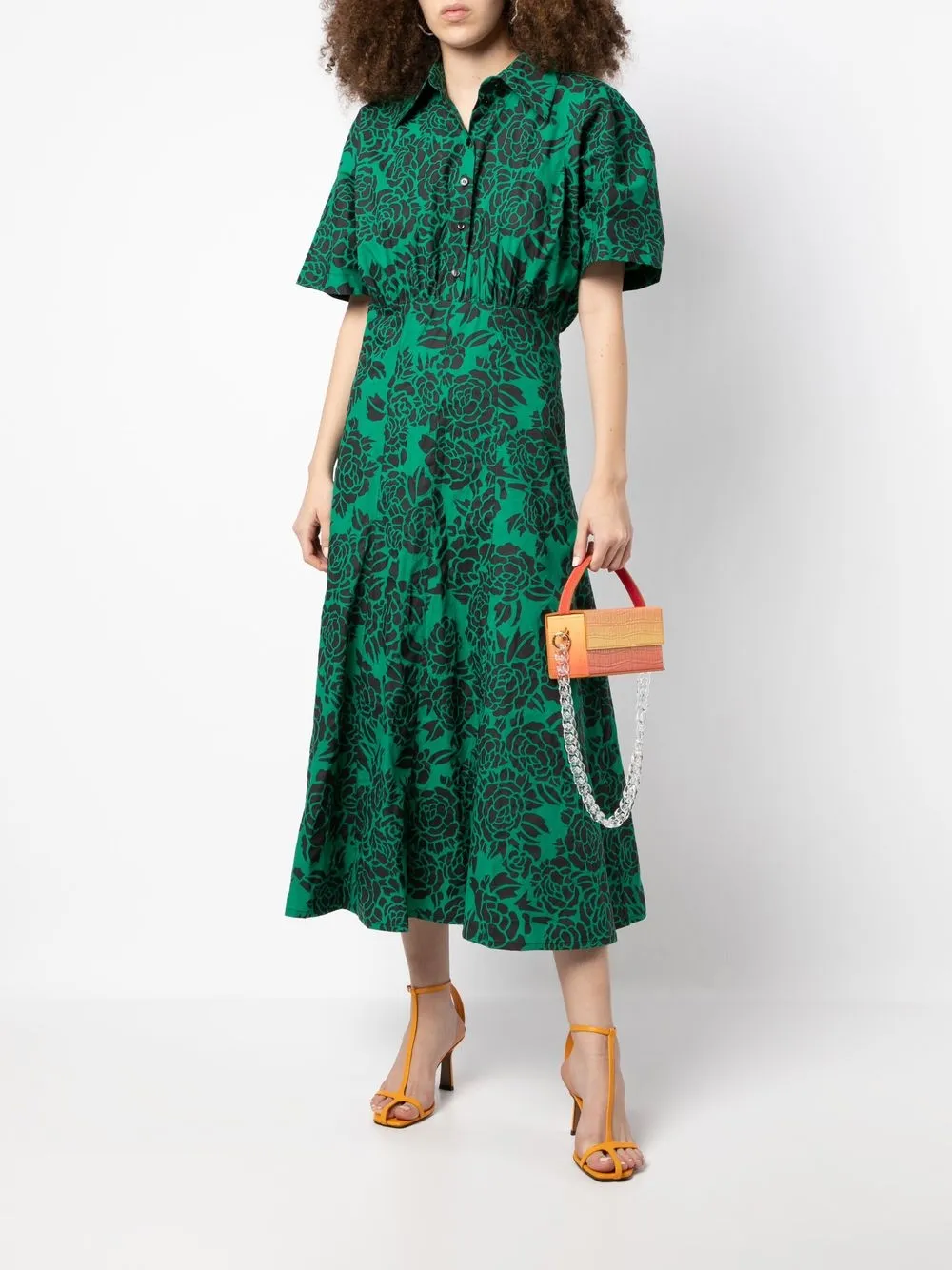 Philosophy Di Lorenzo Serafini Blousejurk met roosprint Groen