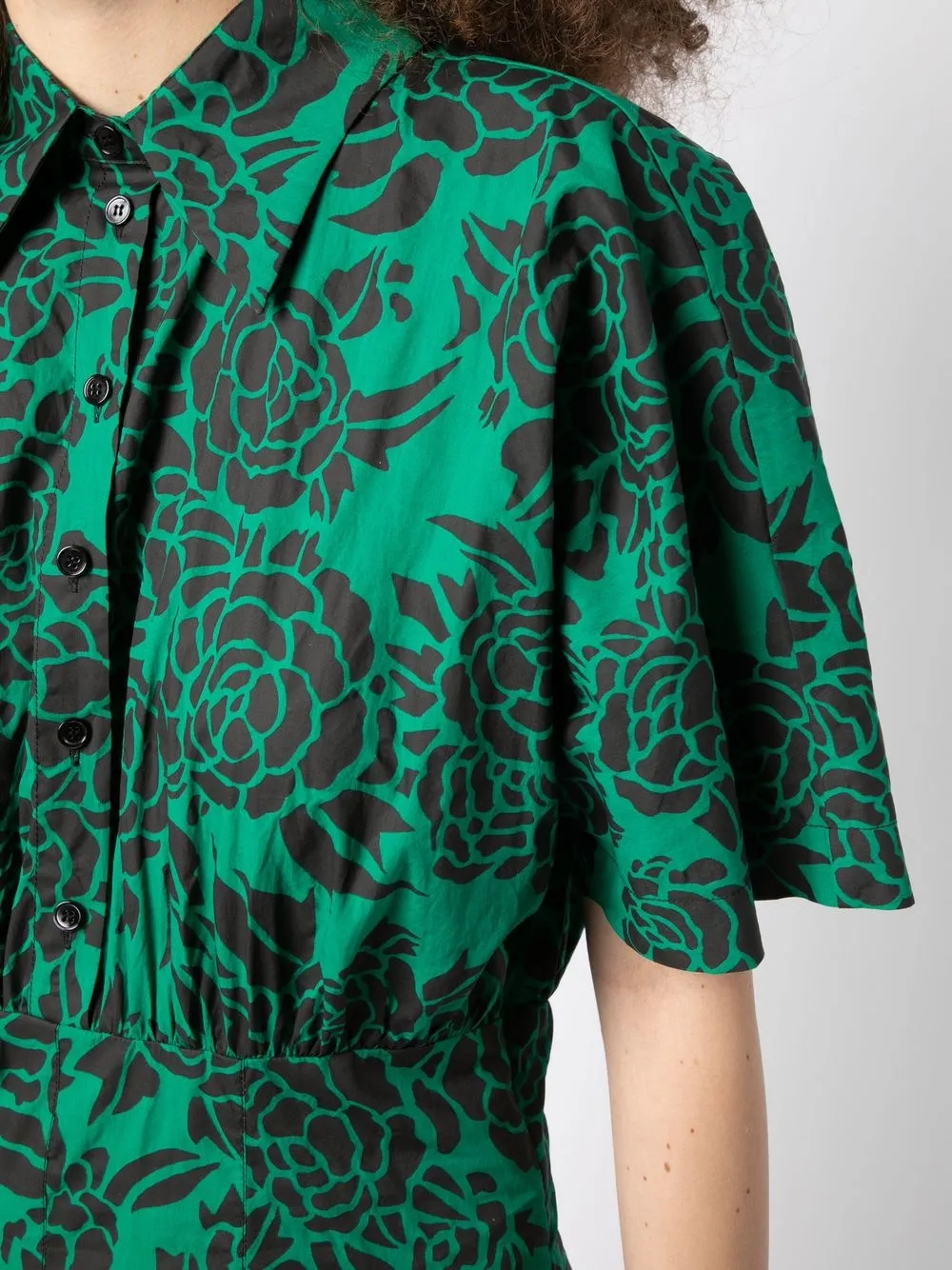 Philosophy Di Lorenzo Serafini Blousejurk met roosprint Groen