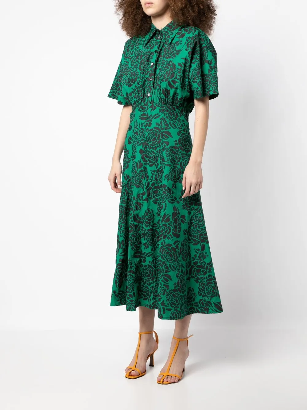 Philosophy Di Lorenzo Serafini Blousejurk met roosprint Groen