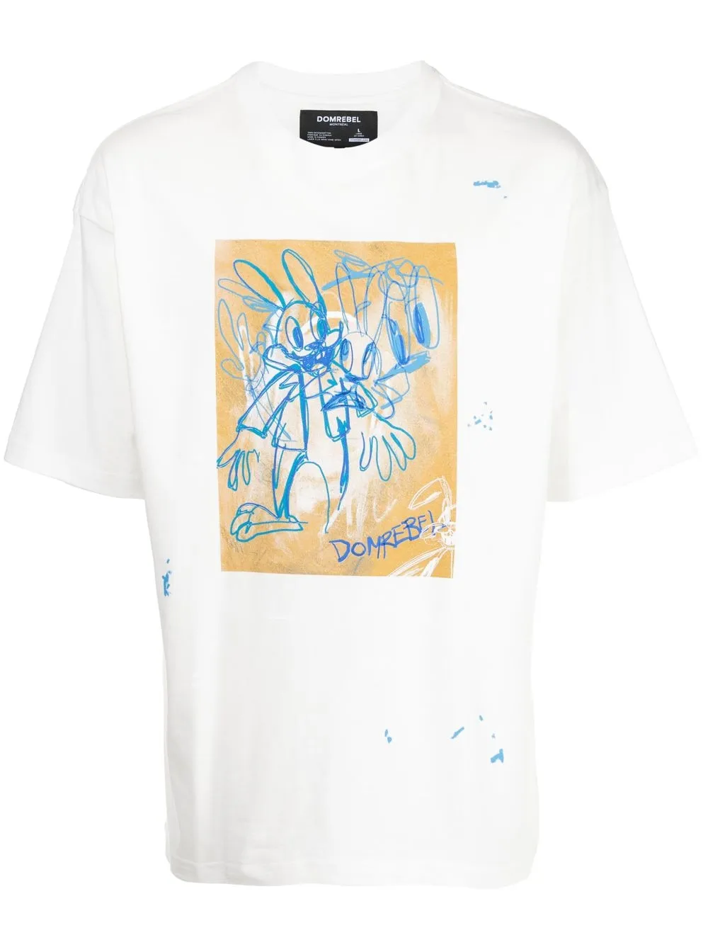 

DOMREBEL Paranoid graphic-print T-shirt - White