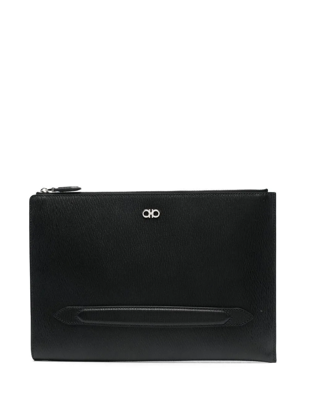 

Ferragamo Gancini document holder clutch - Black