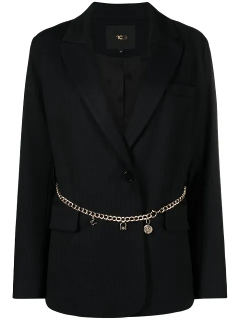Maje blazer boutonné à taille ceinturée