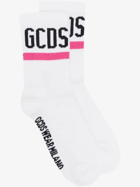 GCDS intarsia-knit logo socks