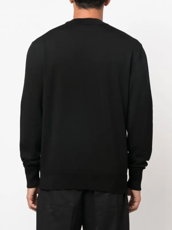 その他 VERSACE JEANS VERSACE JEANS COUTURE Sweaters Black Versace Jeans Couture V-Emblem Black Knit Sweater – RD