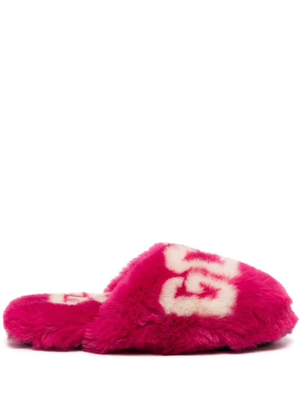 logo-print faux-fur slippers | Gcds | Eraldo.com
