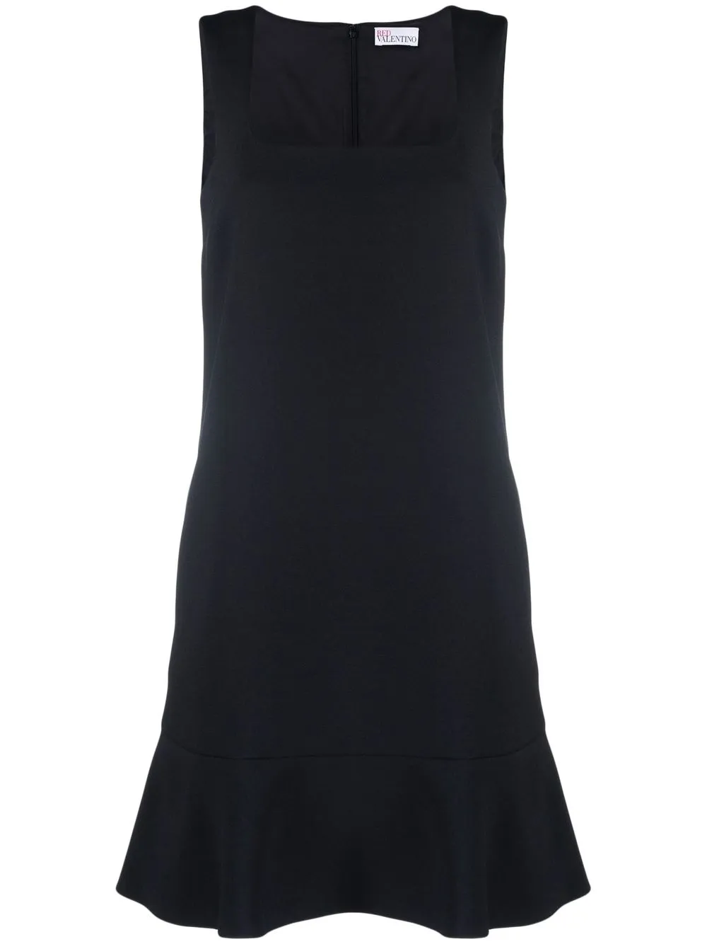 

RED Valentino vestido sin mangas con peplum - Negro