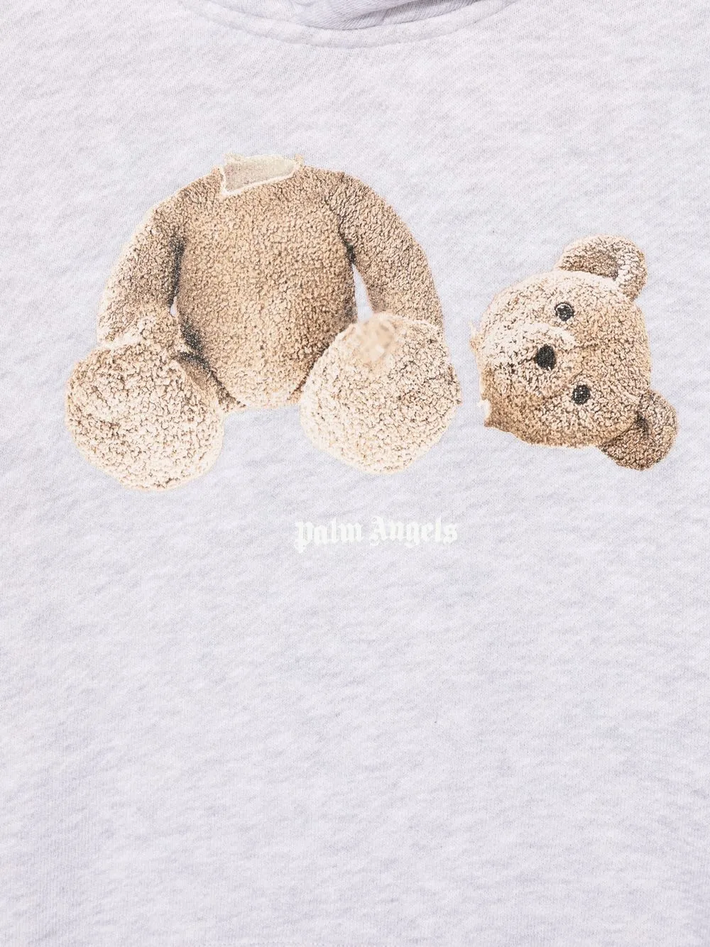  Palm Angels Kids Hoodie Mit Teddy   Grau 