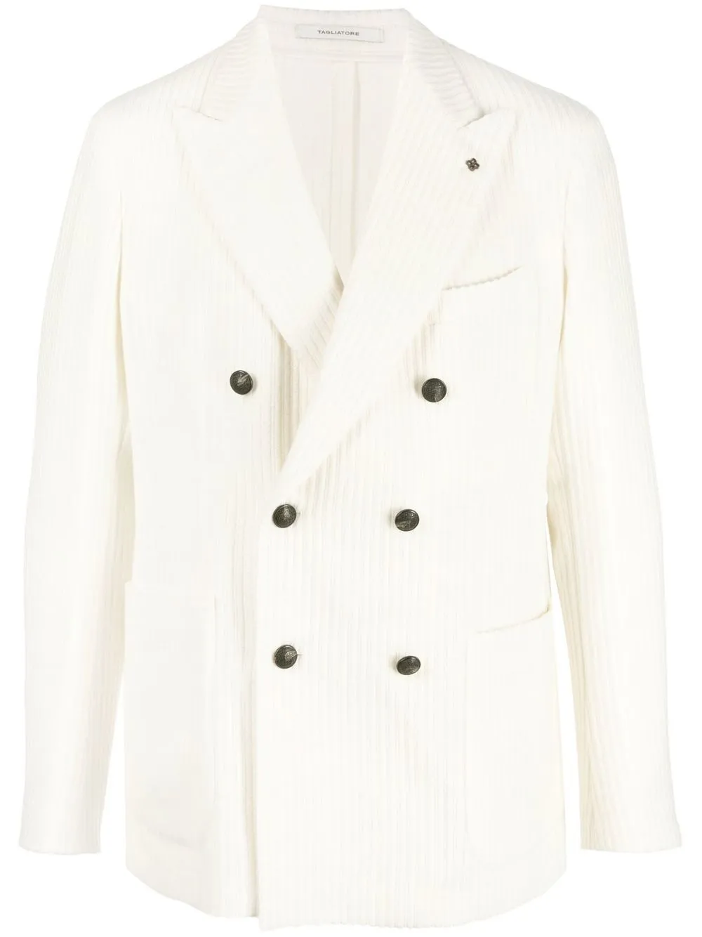 

Tagliatore blazer texturizado con doble botonadura - Blanco