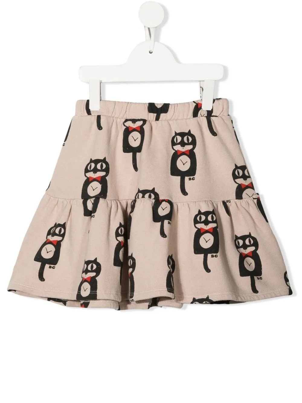 

Bobo Choses organic cat-print skirt - Brown