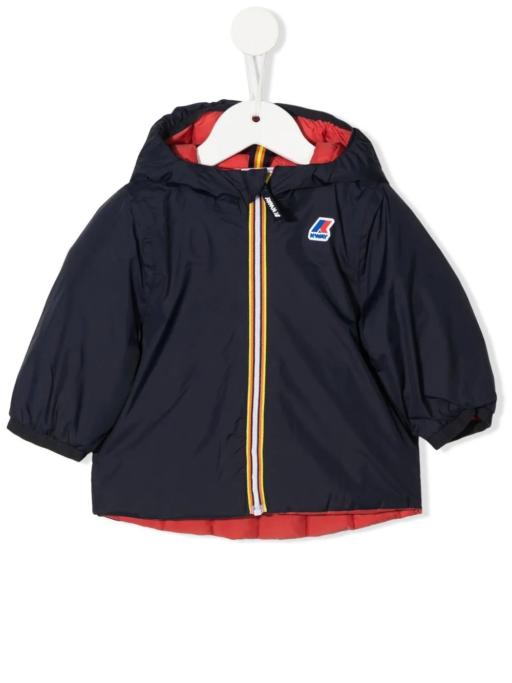 Image 1 of K Way Kids logo-patch zip-up padded jacket