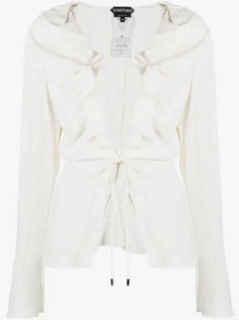 TOM FORD V-neck ruffled blouse
