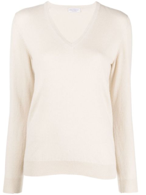 Brunello Cucinelli V-neck cashmere jumper Women