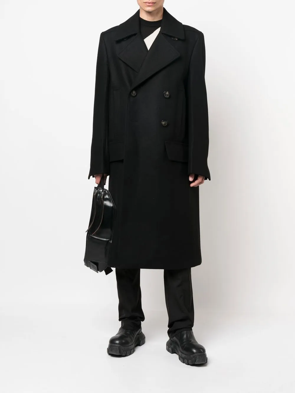 Rick Owens double-breasted wide-lapel coat | Double Breasted Coats | Image 2