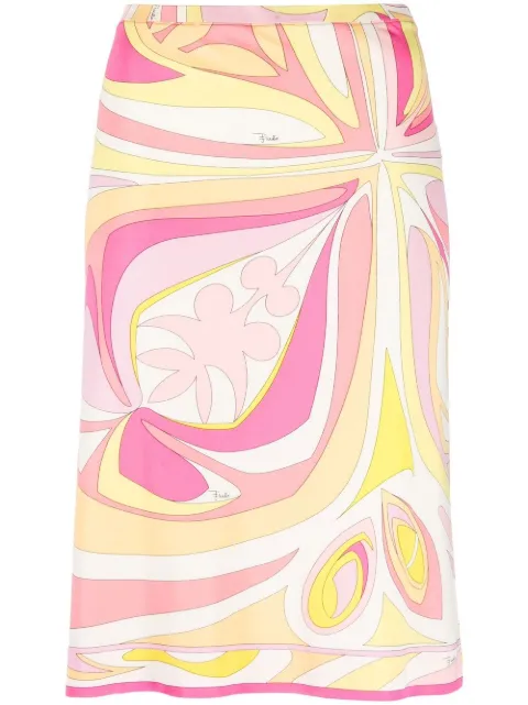 PUCCI Pre-Owned 2000s abstract-print straight skirt