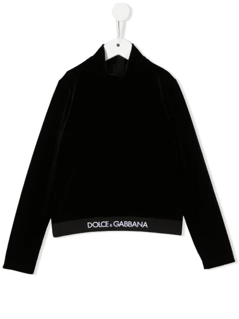 Dolce & Gabbana Kids logo-waistband detail jumper