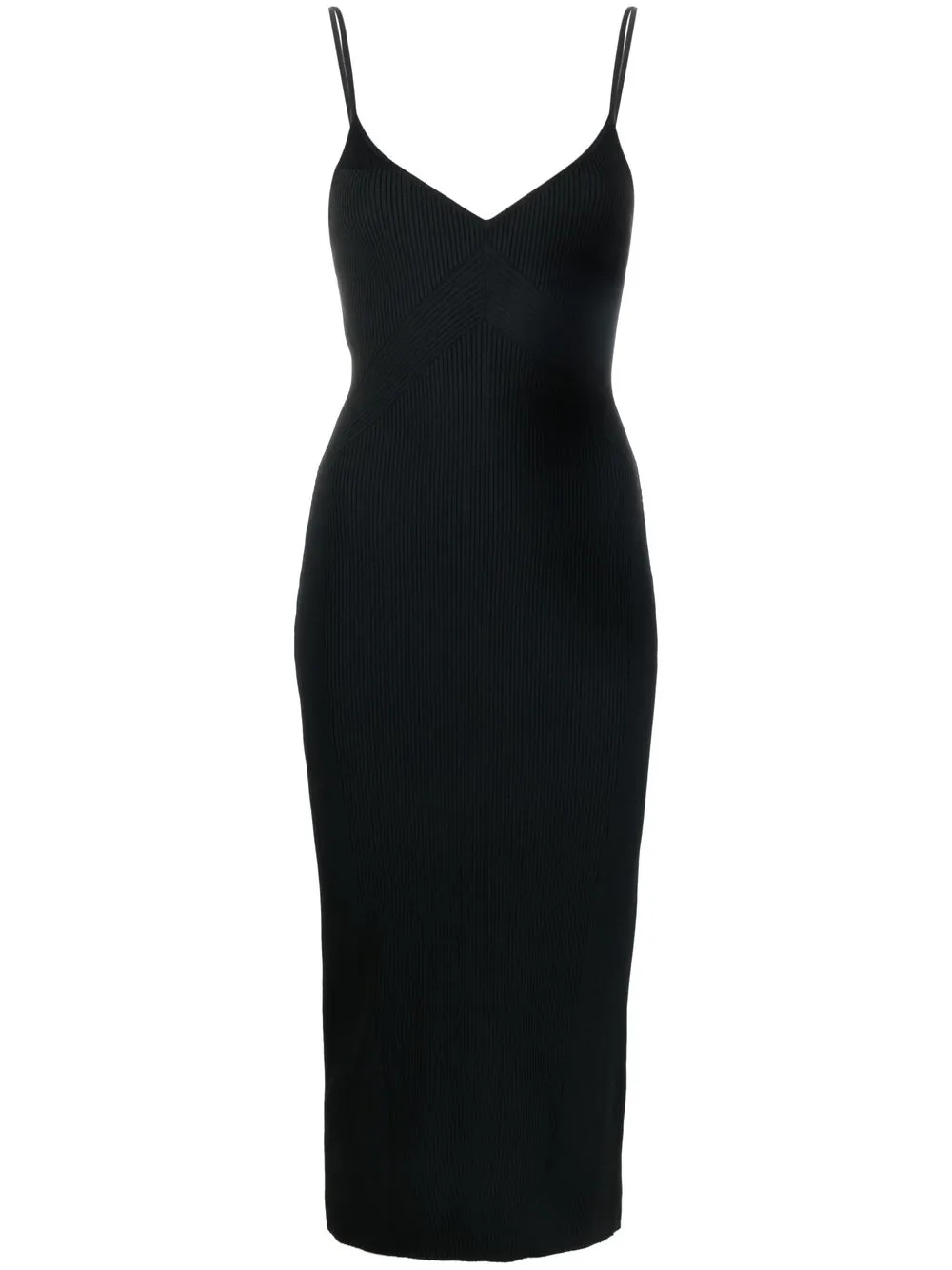 

Rag & Bone vestido midi Asher de canalé - Negro