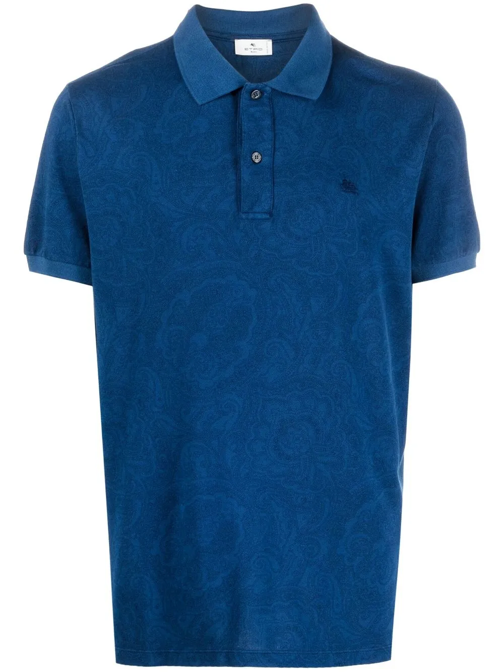 

ETRO playera tipo polo con estampado de cachemira - Azul