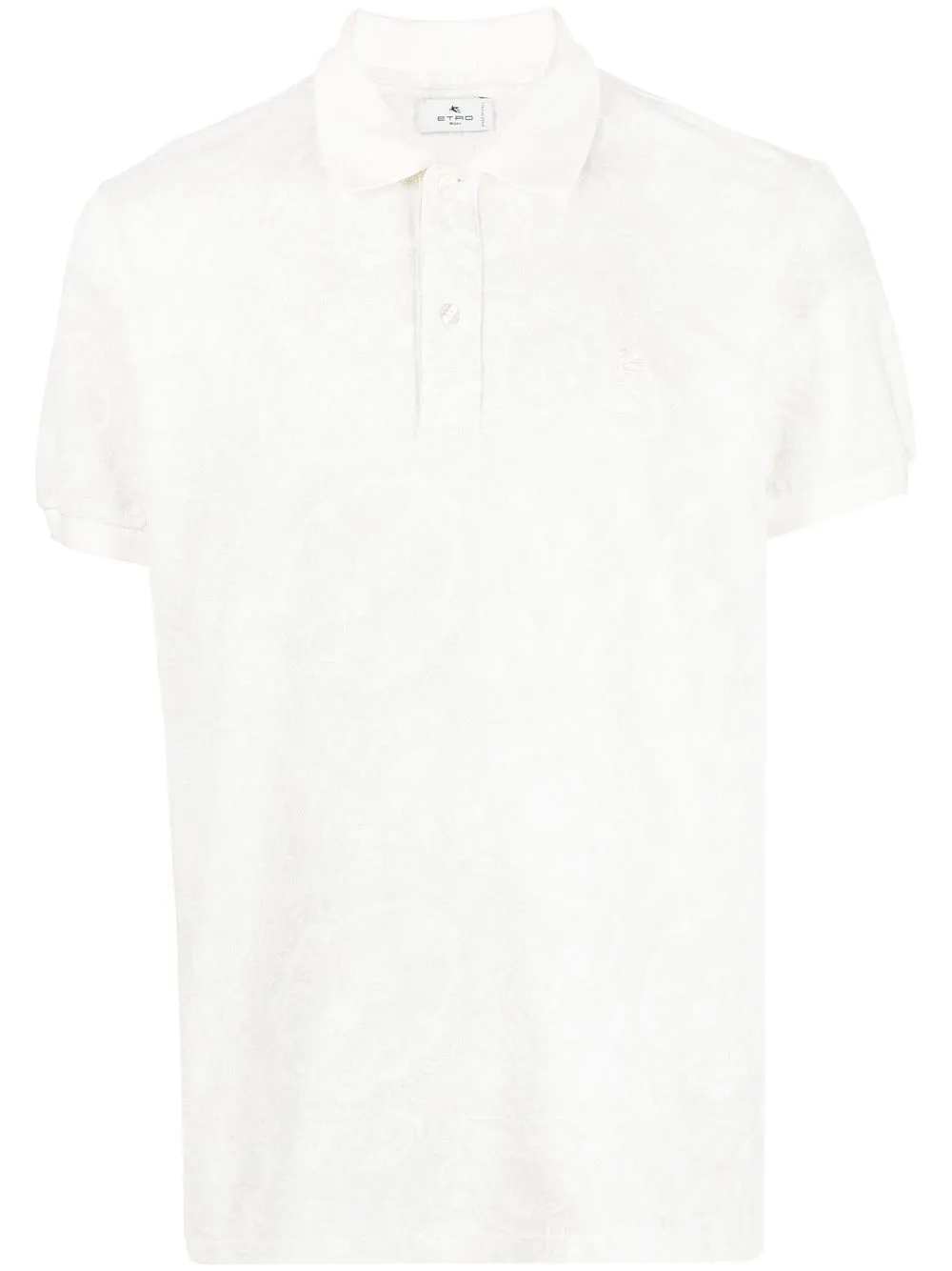 

ETRO playera tipo polo con estampado de cachemira - Blanco