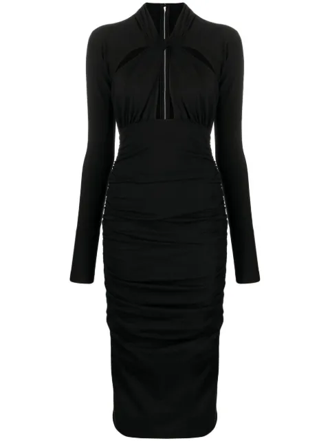 Dolce & Gabbana cut-out draped midi dress