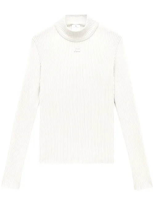 Pull nervuré à col montant - Courrèges - Modalova