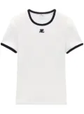 Courrèges Bumpy contrast T-shirt - White