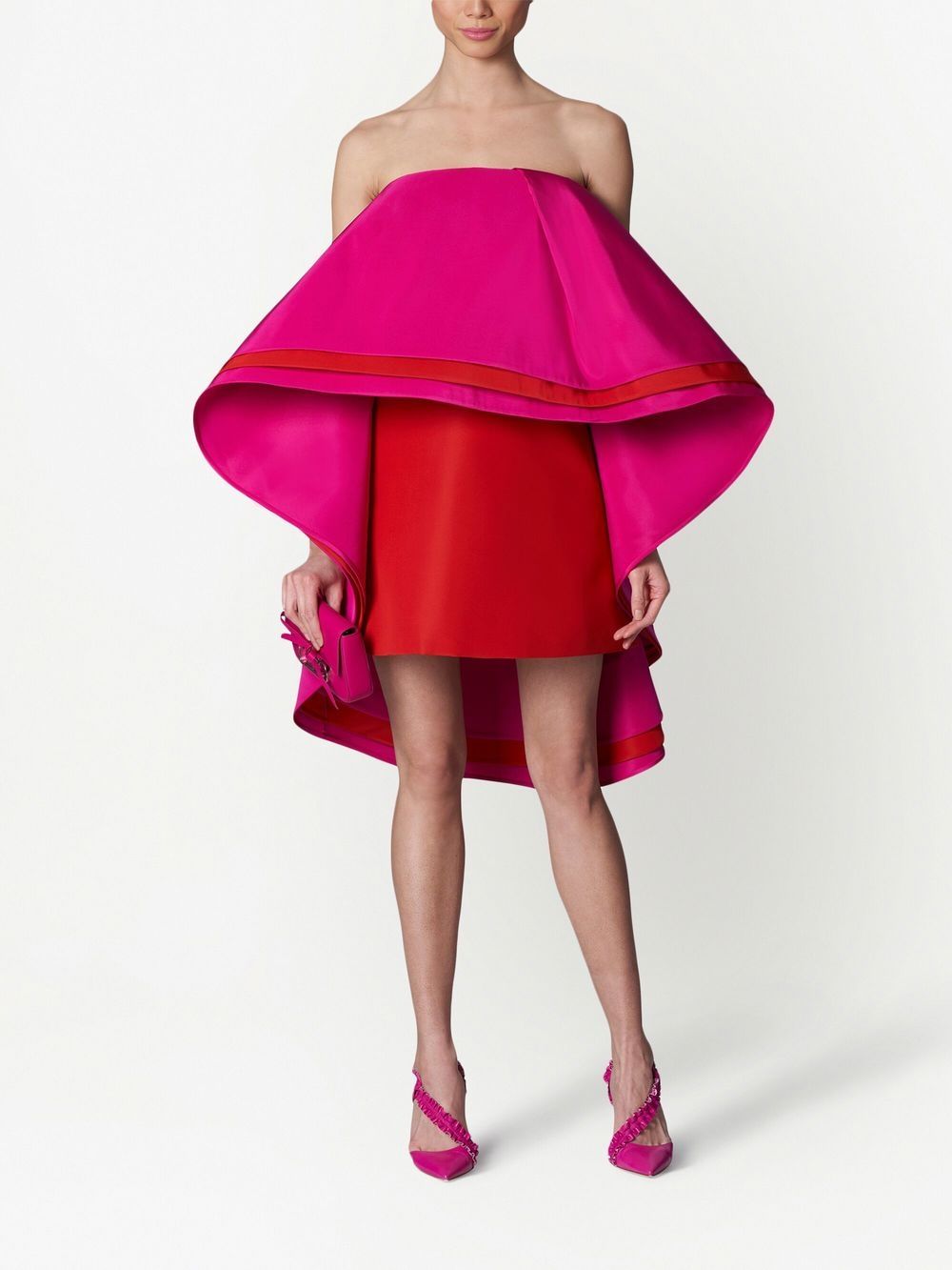 Carolina Herrera Jurk met ruches - Rood