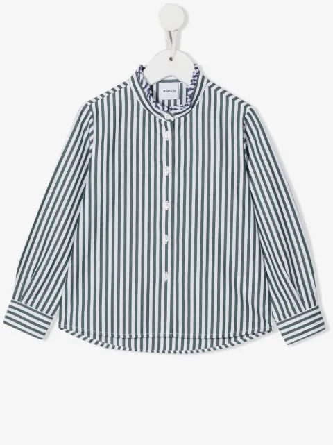 Aspesi Kids striped long-sleeve shirt
