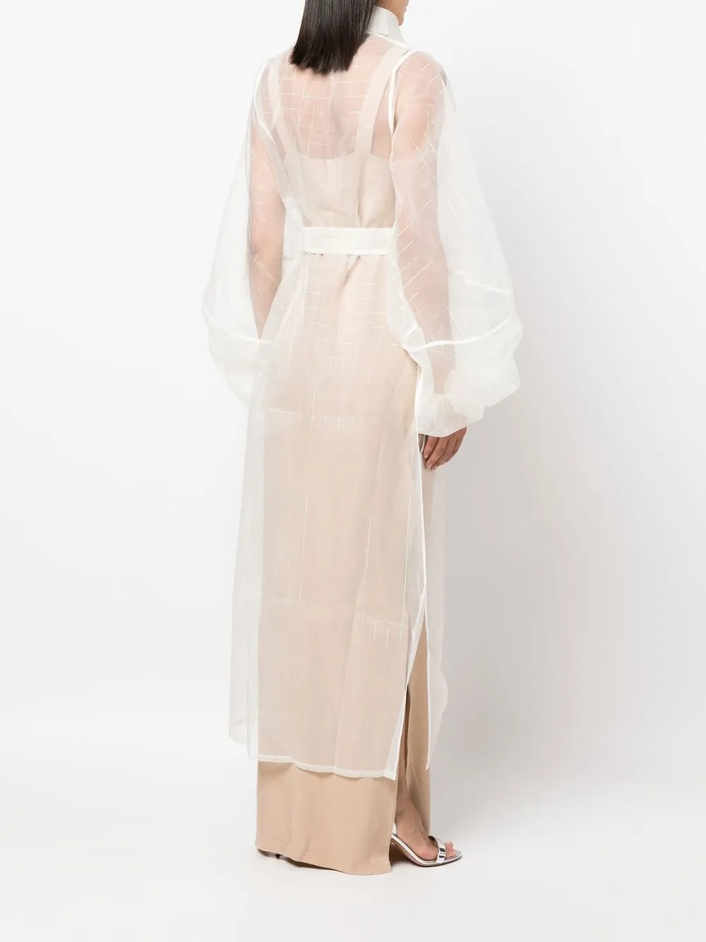 Baruni Lauren layered sheer maxi shirtdress | Smart Closet