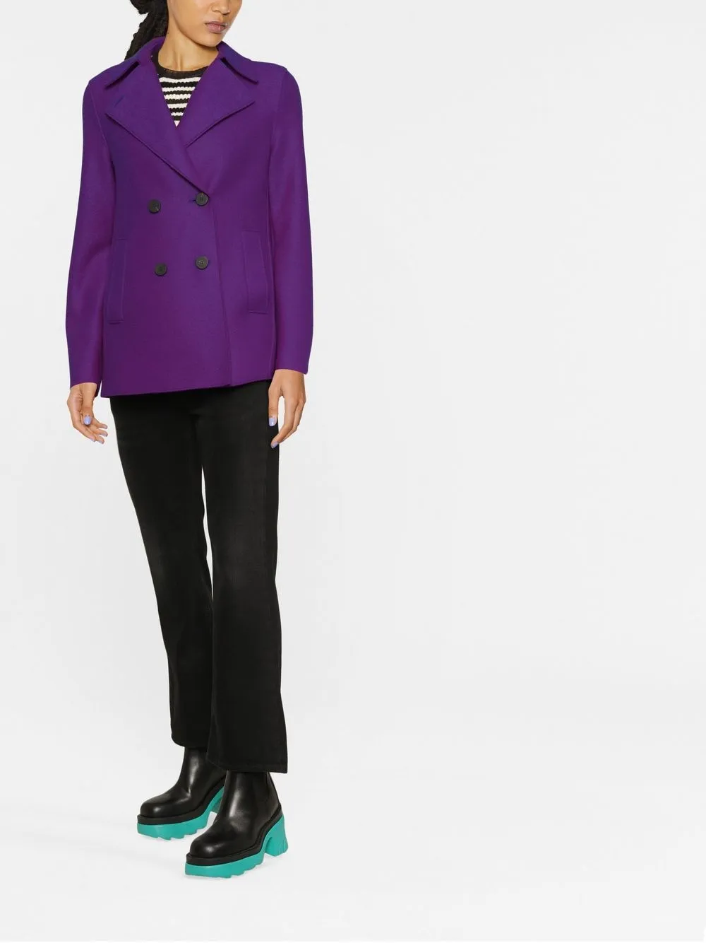 

Harris Wharf London chamarra con doble botonadura - Morado