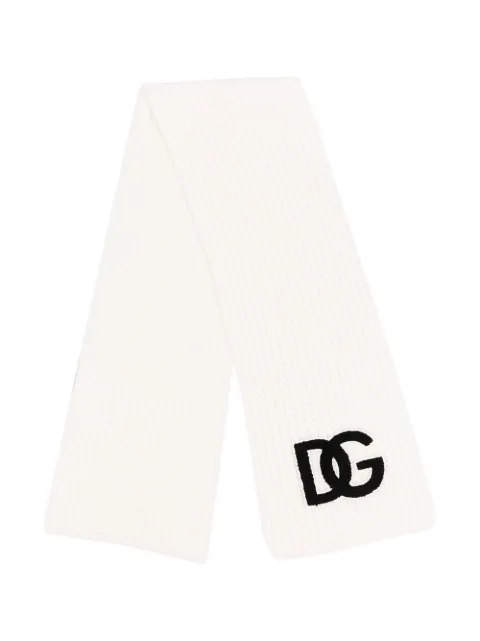 Dolce & Gabbana Kids brushed-logo chunky-knit scarf