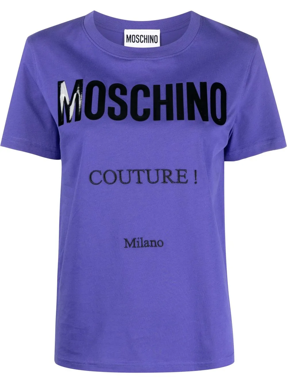 

Moschino playera con logo en relieve - Morado