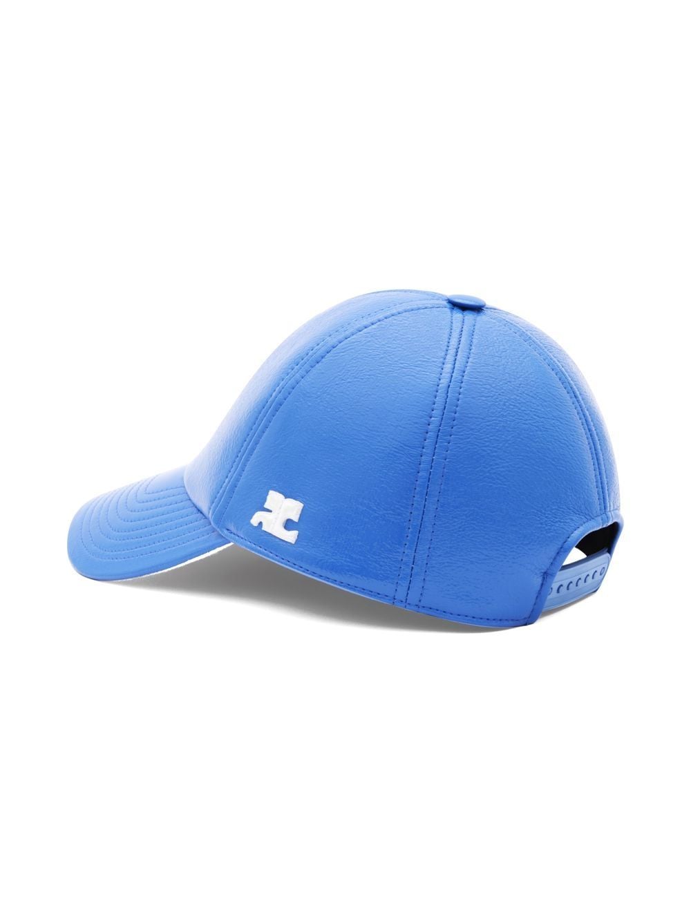 Shop Courrèges Logo-patch Baseball Cap In Blue