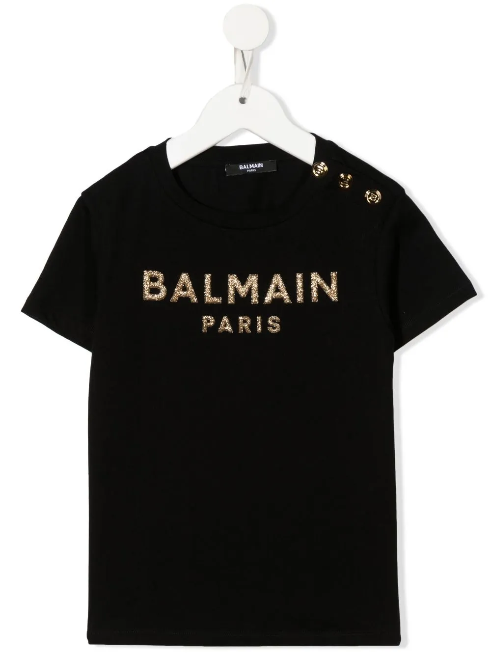 

Balmain Kids logo-print detail T-shirt - Black