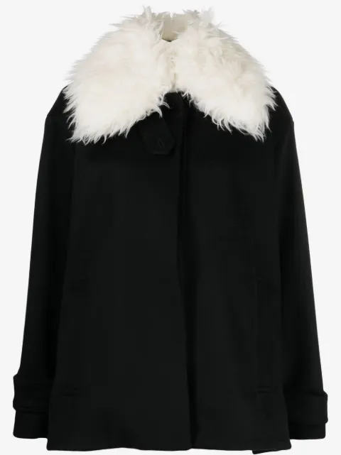Stella McCartney abrigo con cuello texturizadas