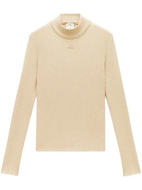 Pull nervuré à col montant - Courrèges - Modalova