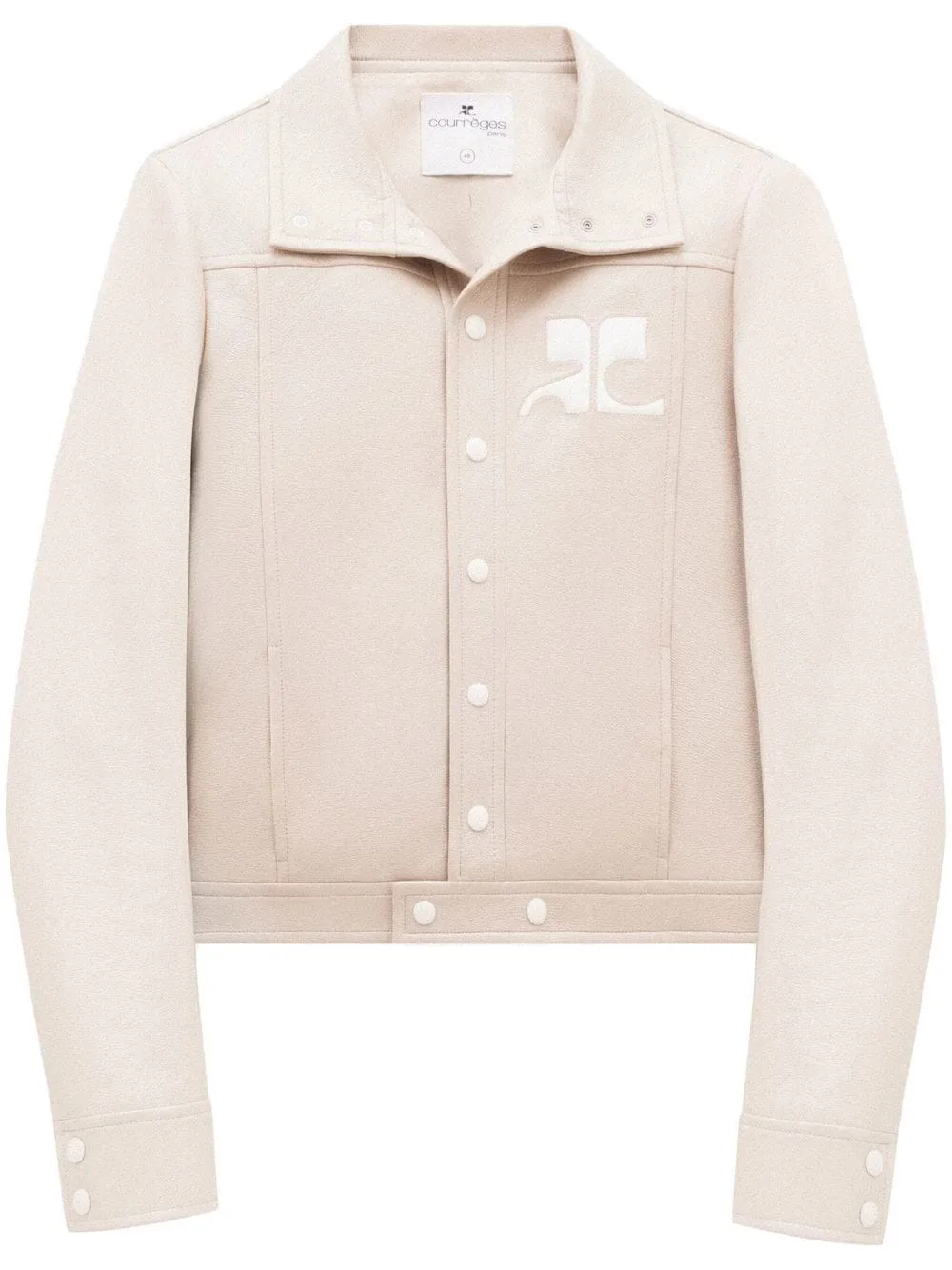 Courrèges Beige Reedition Vinyl Jacket In Neutral