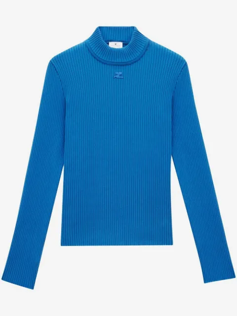 Courrèges ribbed-knit mock-neck jumper