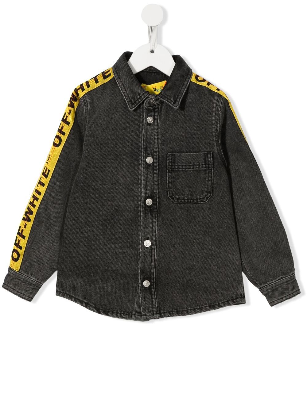 Off-White Kids side logo-print detail shirt - Grey