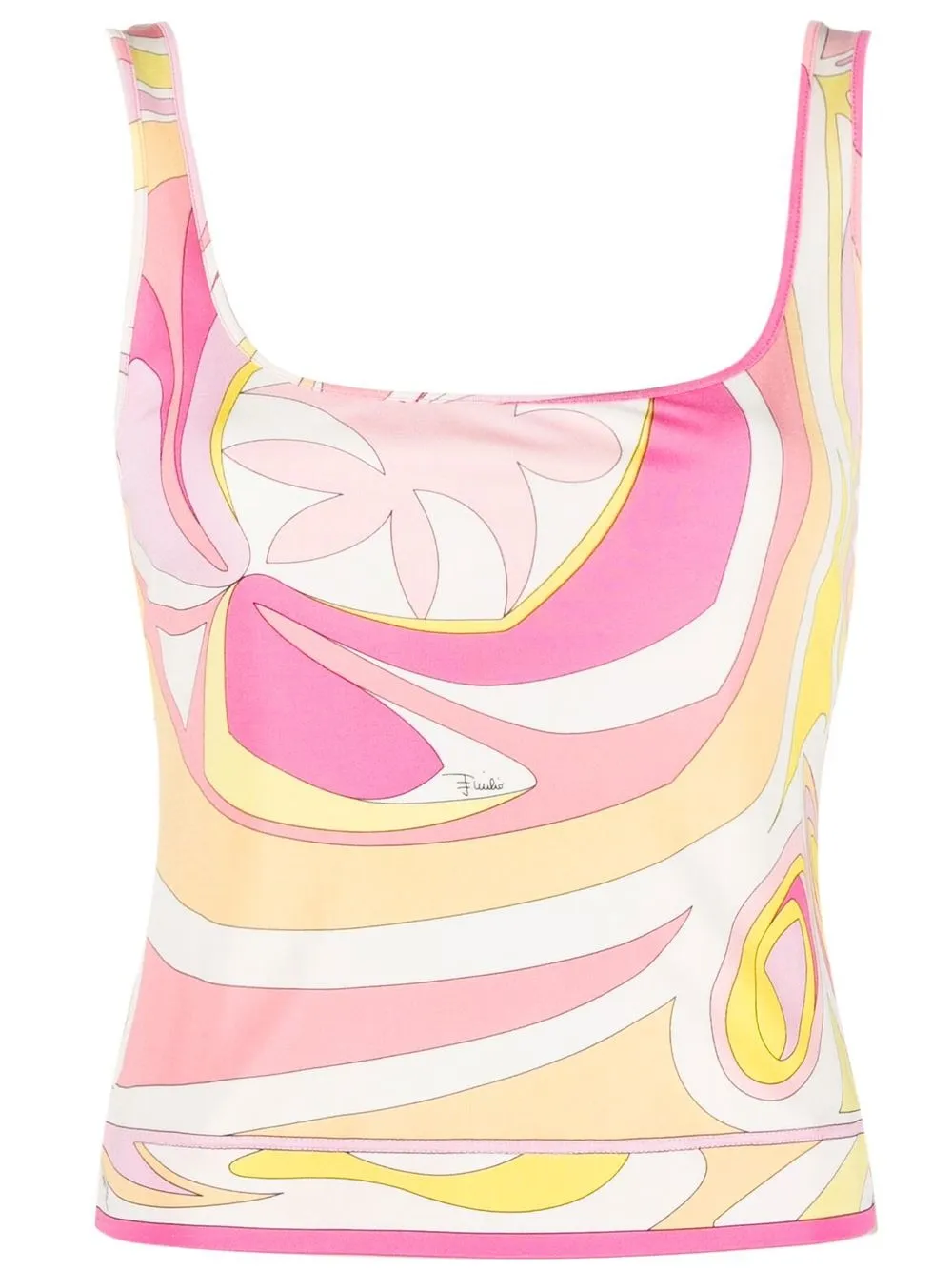 

PUCCI Pre-Owned 2000s abstract-print sleeveless silk top - Pink