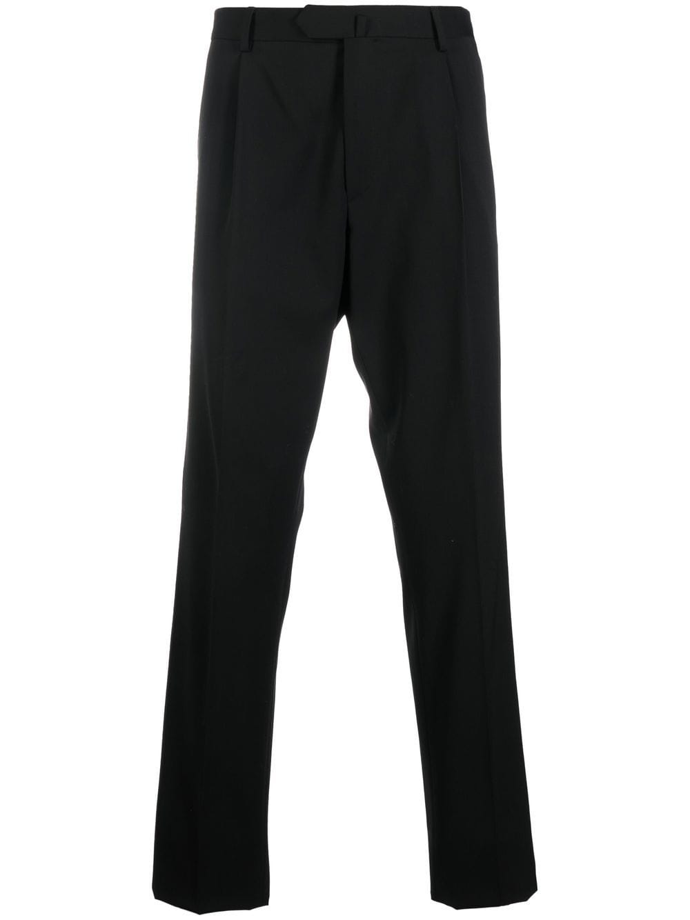 caruso pantalon de costume à détails plissés - noir