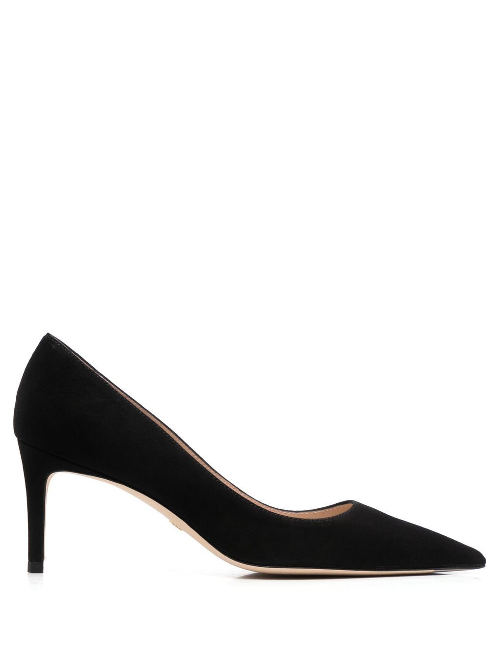 

Stuart Weitzman pointed 75mm suede pumps - Black